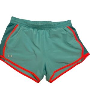 Under Armour Teal Athletic Shorts Performance Fit